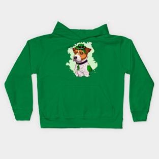 Cool Dog And St. Patrick's Day Kids Hoodie